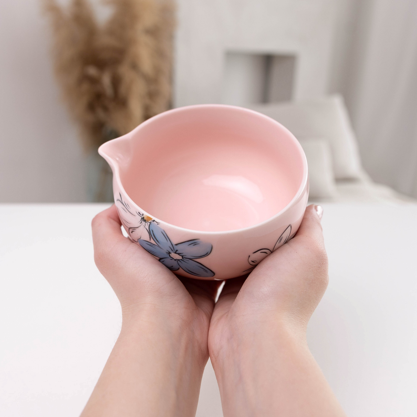 Matcha Rinkinys Rožinis Gėlėtas